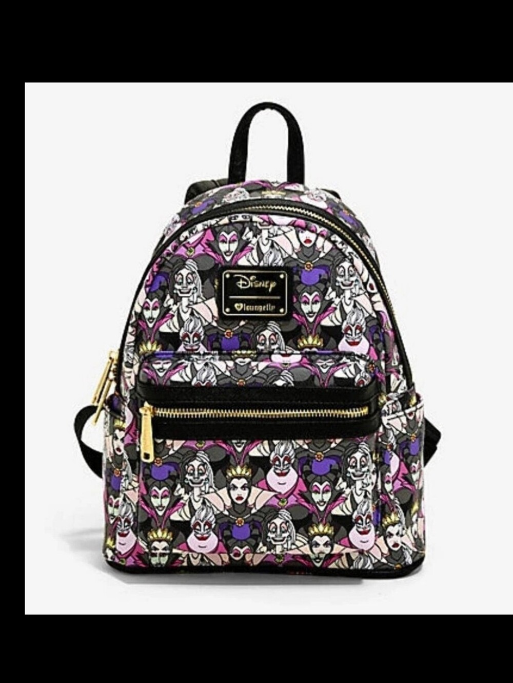 Loungefly Disney Villains All Over Print Mini Backpack NWT